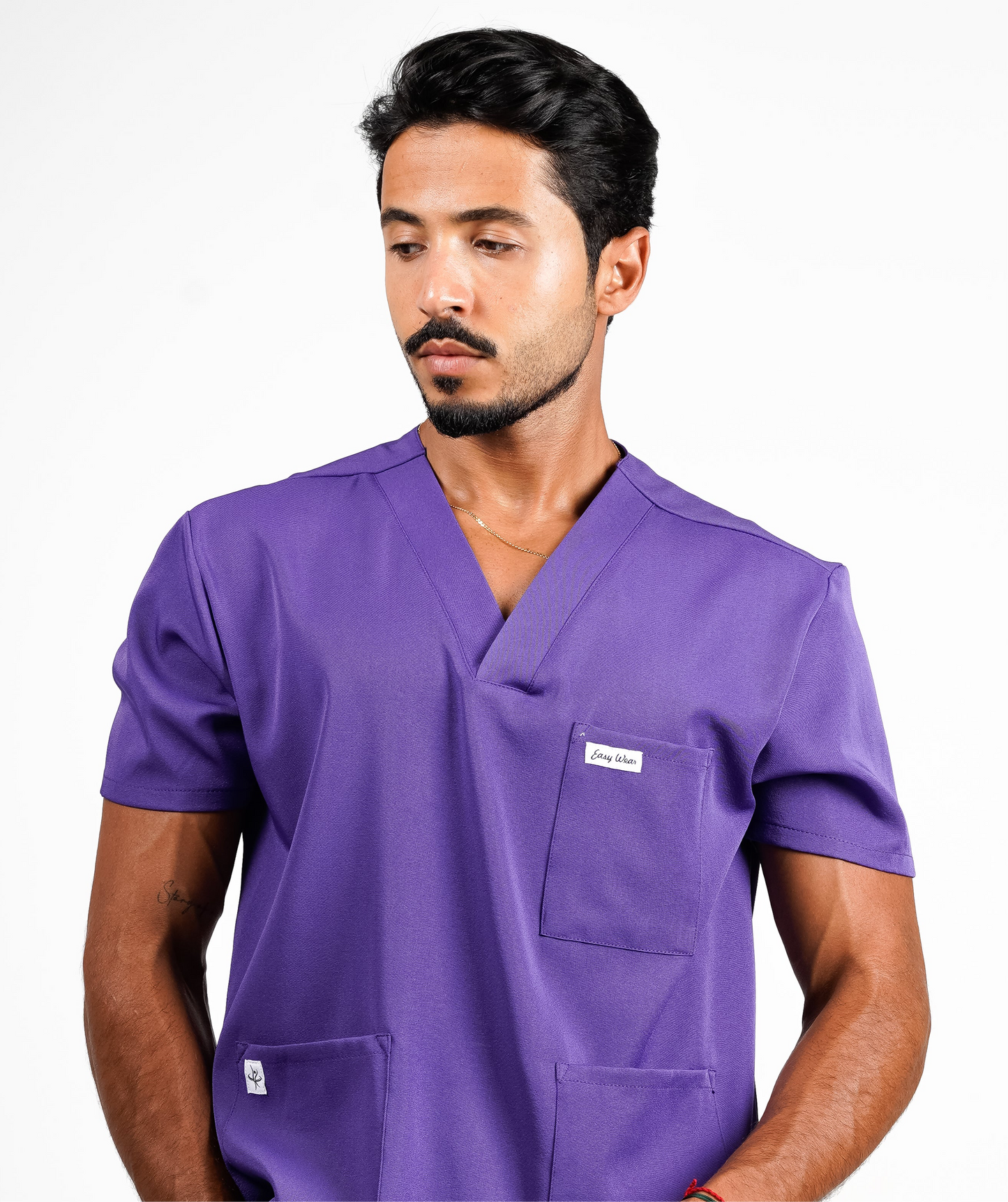 Tunis - Mauve Bleu Col V Homme