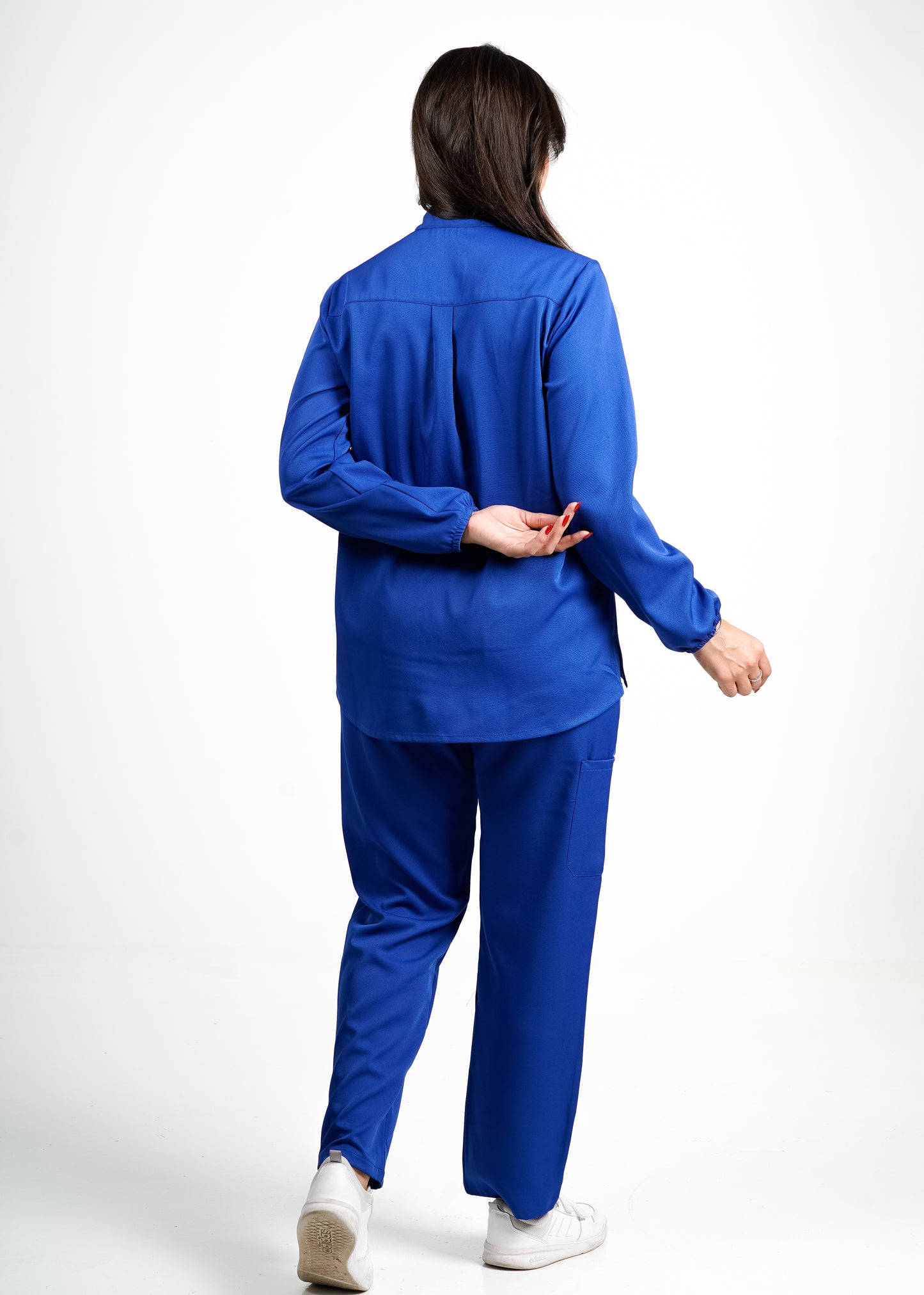 Seoul - Bleu Roi Col Officier avec Manche