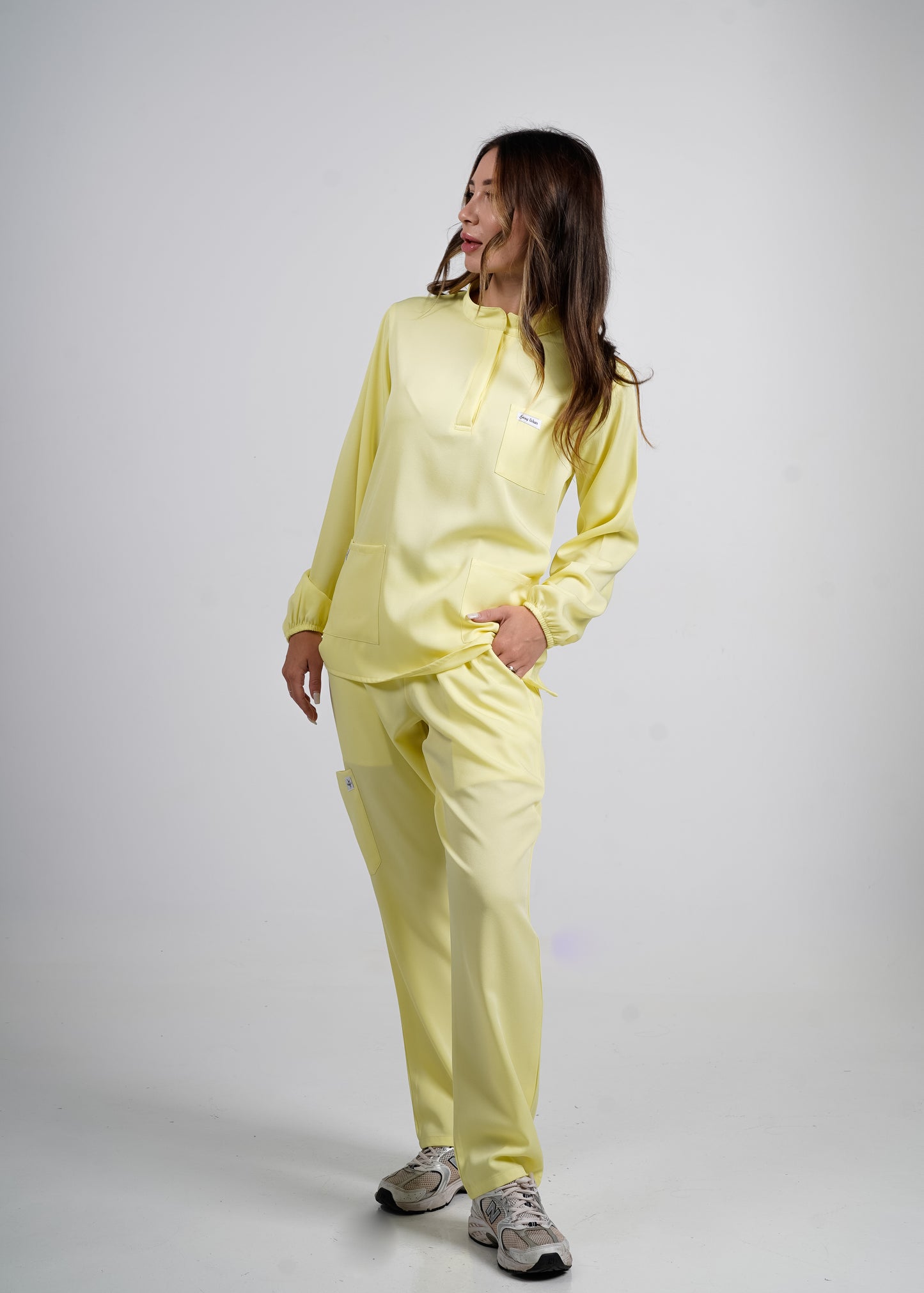 Capri - Jaune Col Officier avec Manche