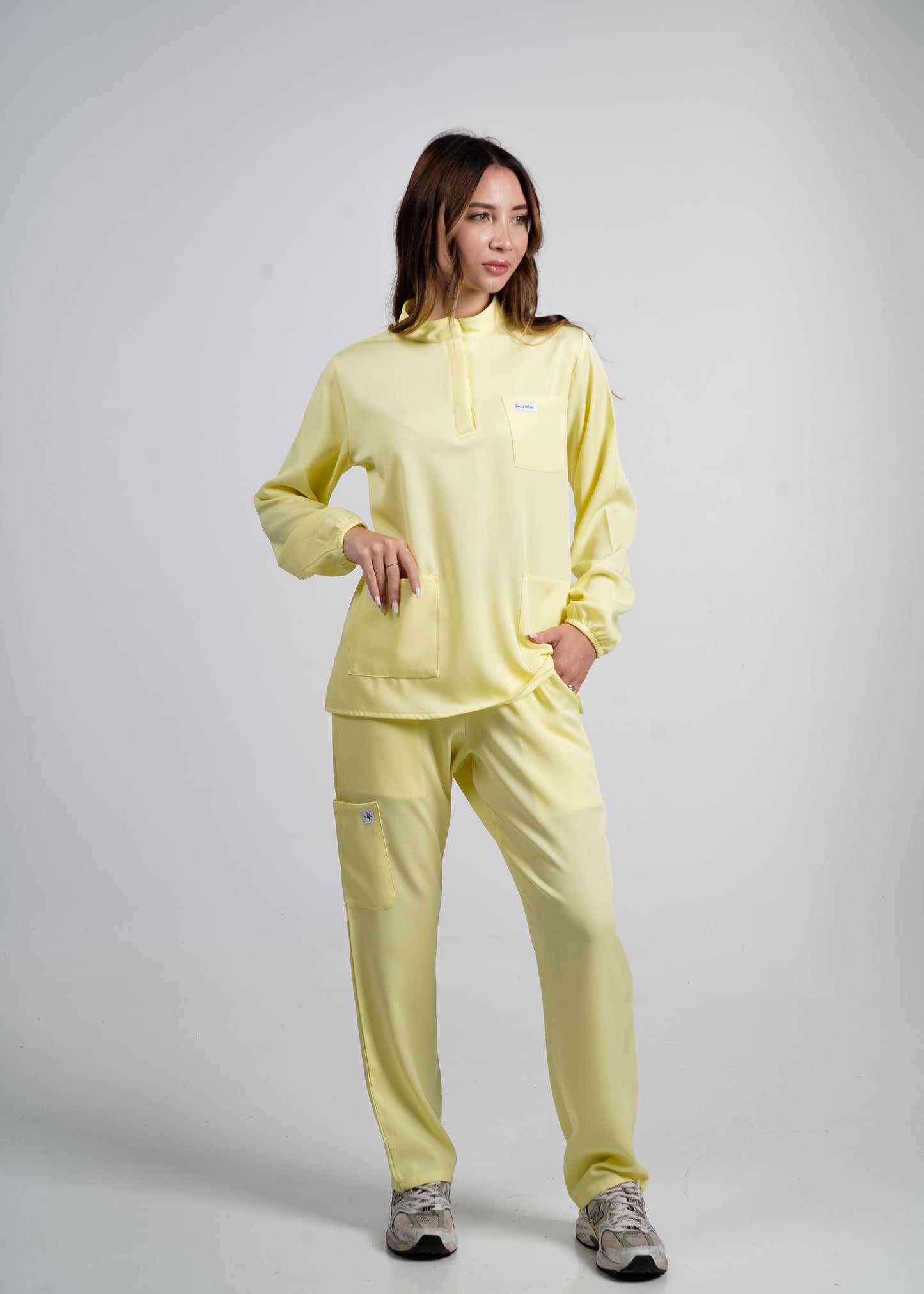 Capri - Jaune Col Officier avec Manche