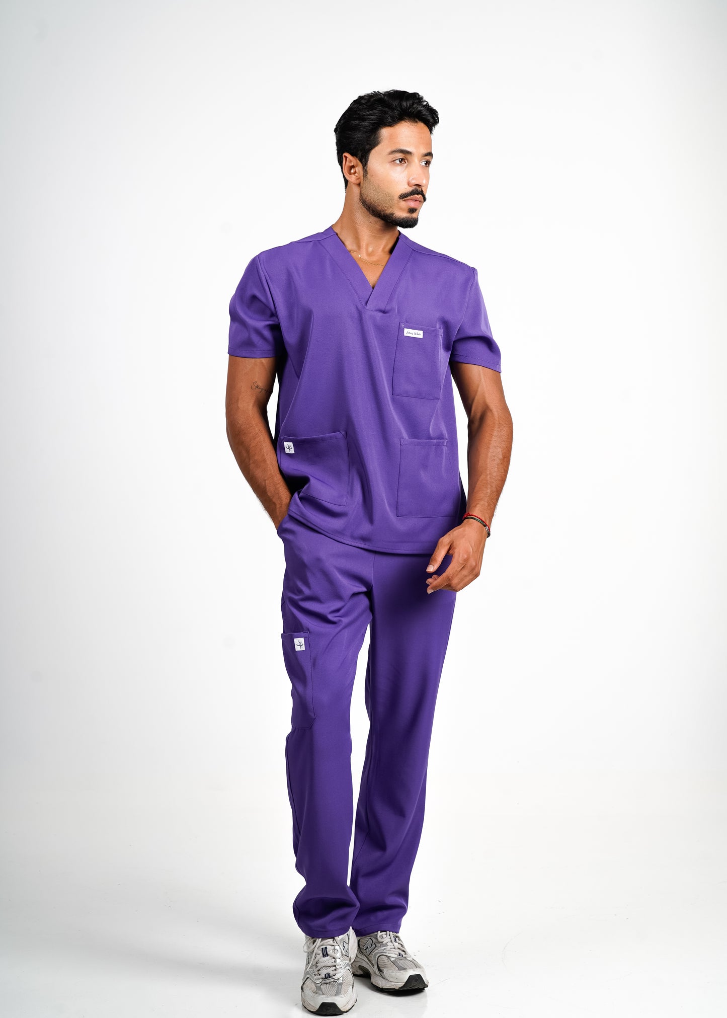 Tunis - Mauve Bleu Col V Homme