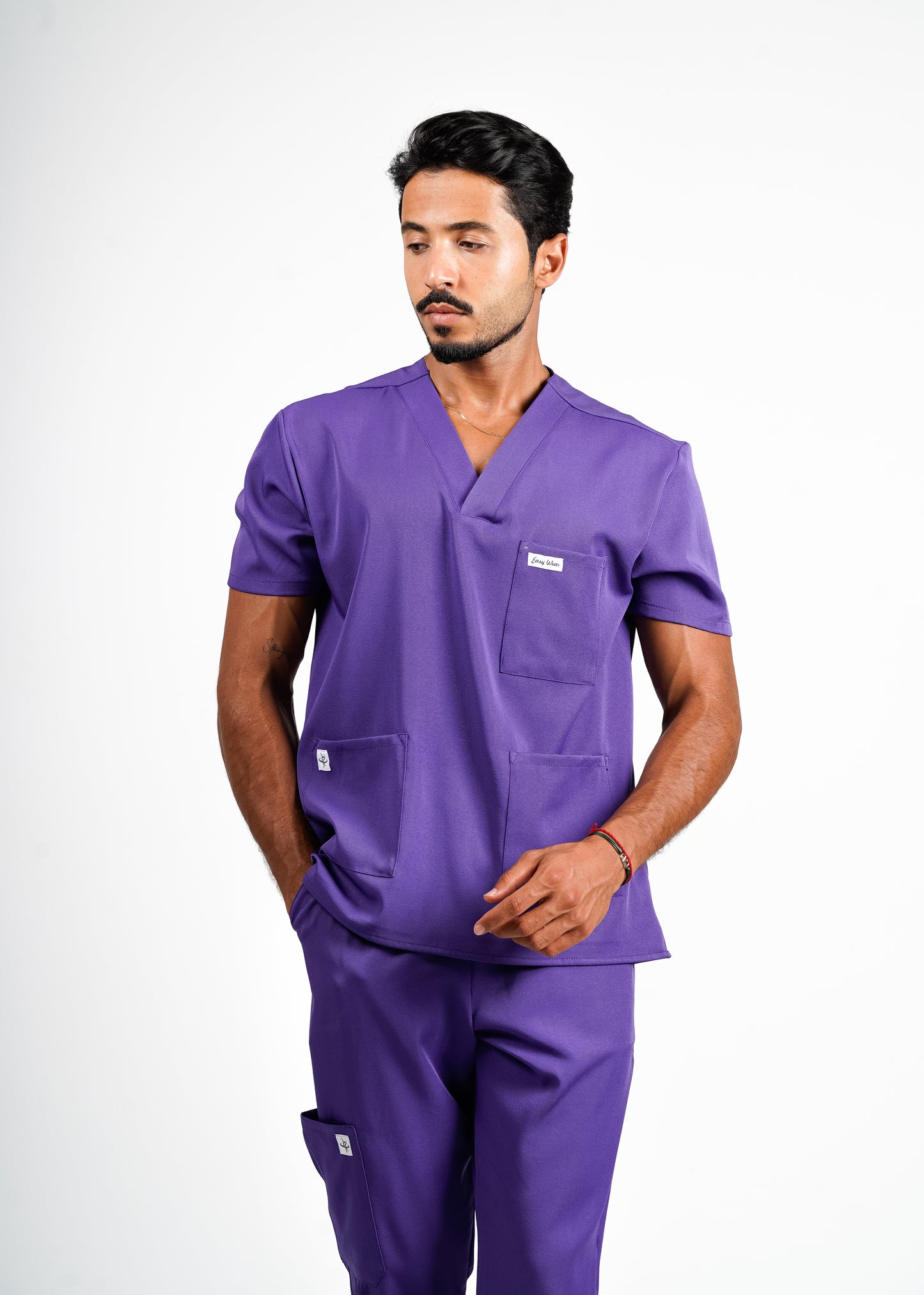 Tunis - Mauve Bleu Col V Homme