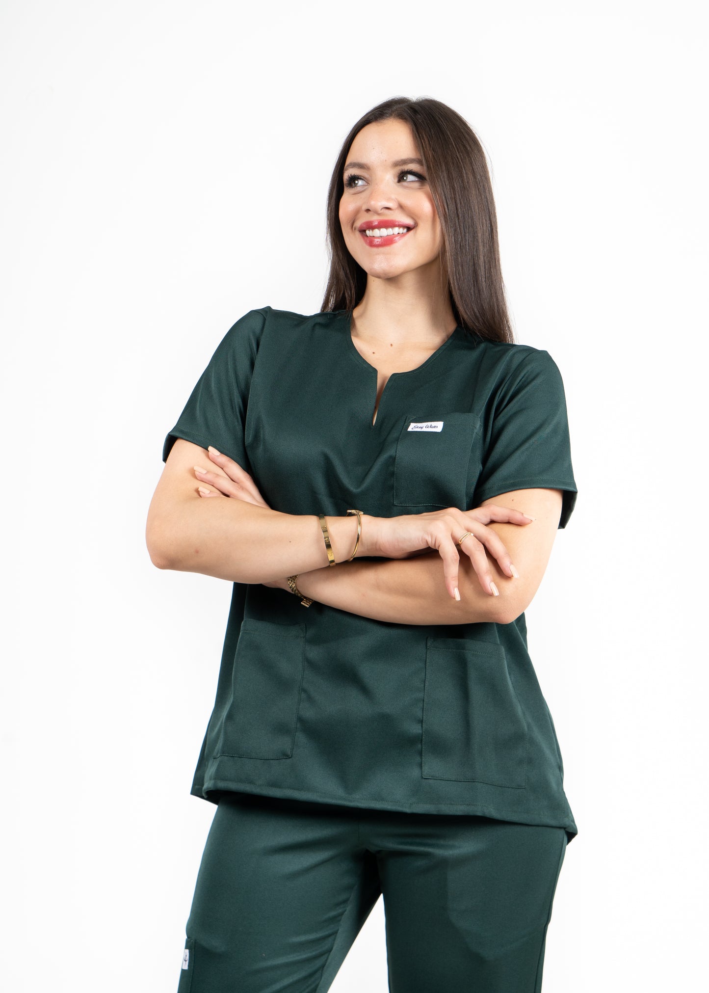 Forest Green Scrubs - Col Tunisien