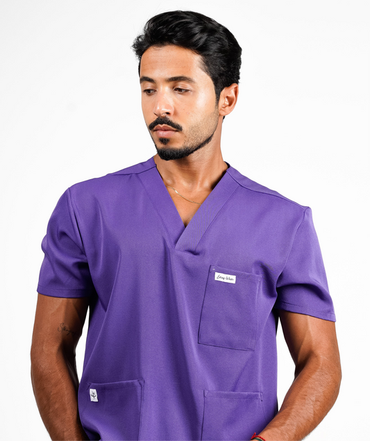 Tunis - Mauve Bleu Col V Homme
