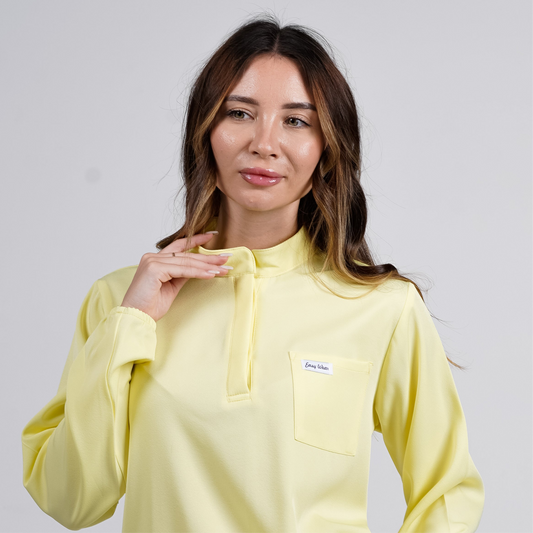 Capri - Jaune Col Officier avec Manche