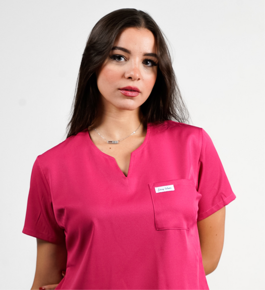 Lisbonne - Rose fuchsia Col Tunisien