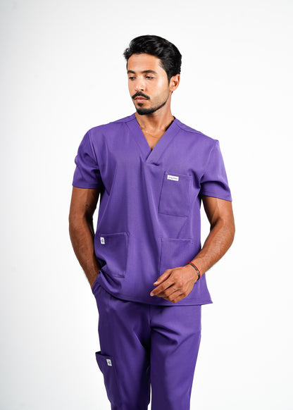 Tunis - Mauve Bleu Col V Homme