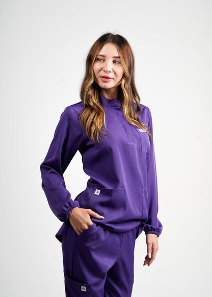 Miami - Mauve Bleu Col Officier avec Manche