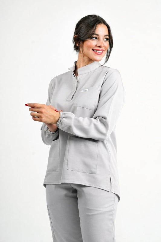 Oslo Grey - Col Officier avec Manche