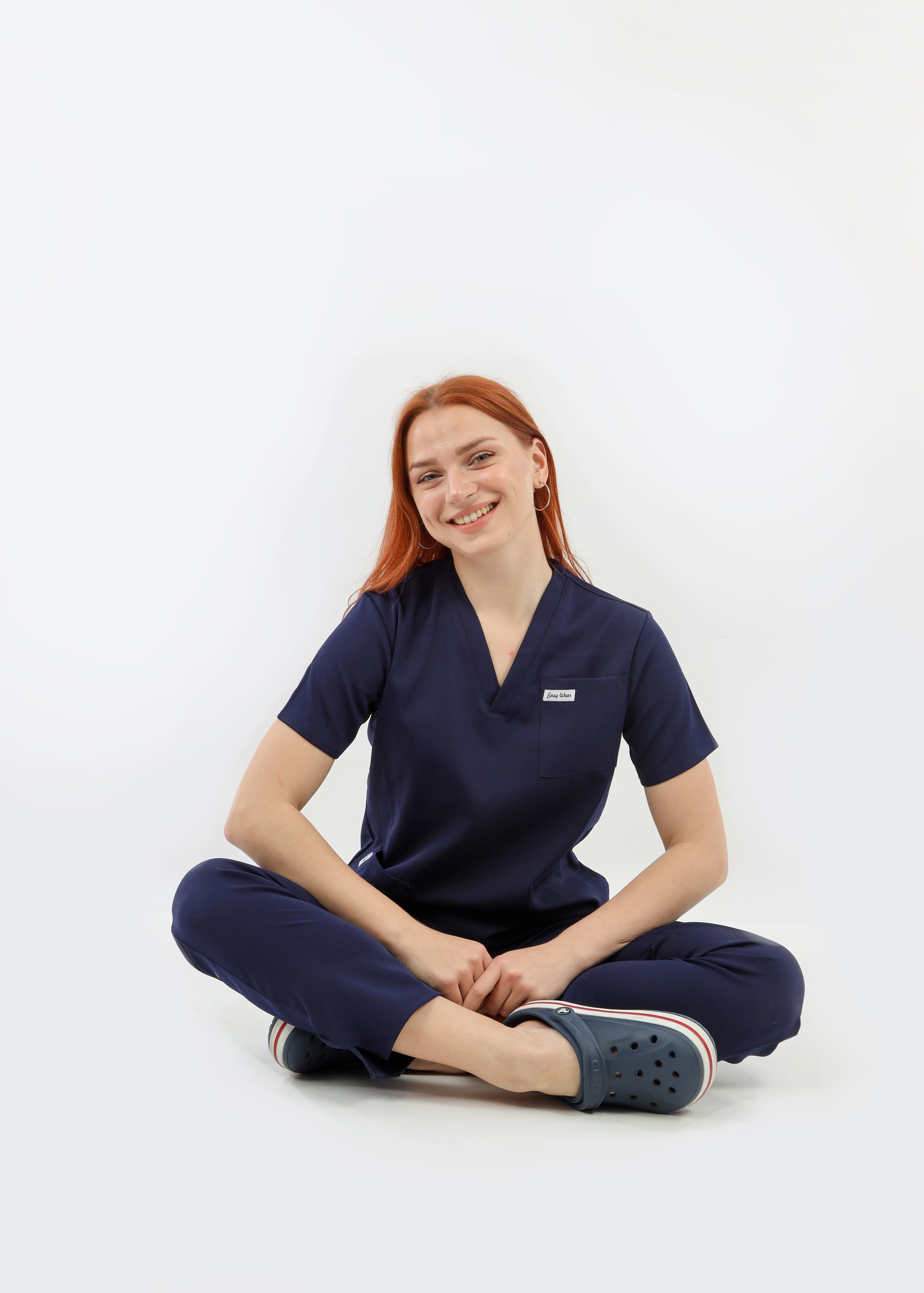 NEW YORK SCRUBS COL V NAVY BLUE Easy Wear