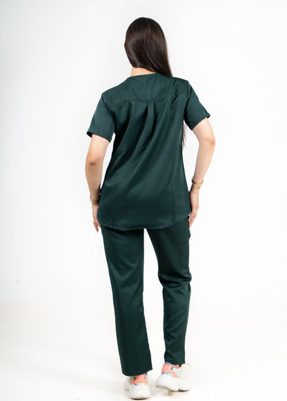 Forest Green Scrubs - Col Tunisien