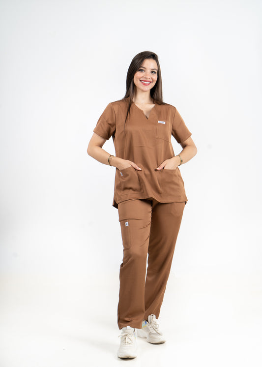 Montreal Kaki Scrubs - Col Tunisien