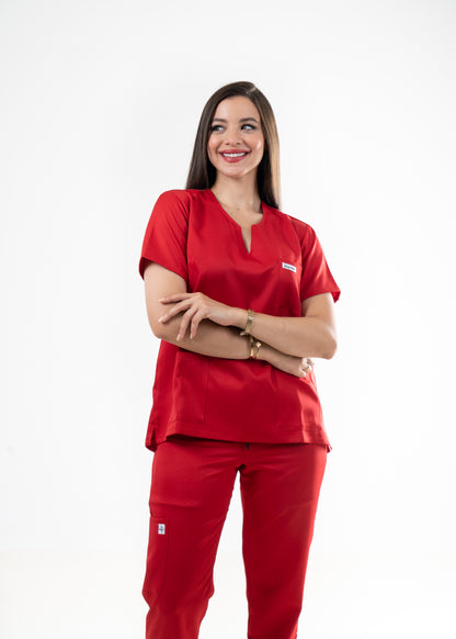 MARRAKECH ROUGE SCRUBS - Col Tunisien