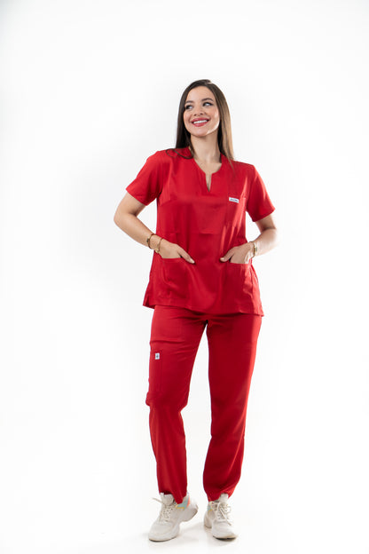 MARRAKECH ROUGE SCRUBS - Col Tunisien