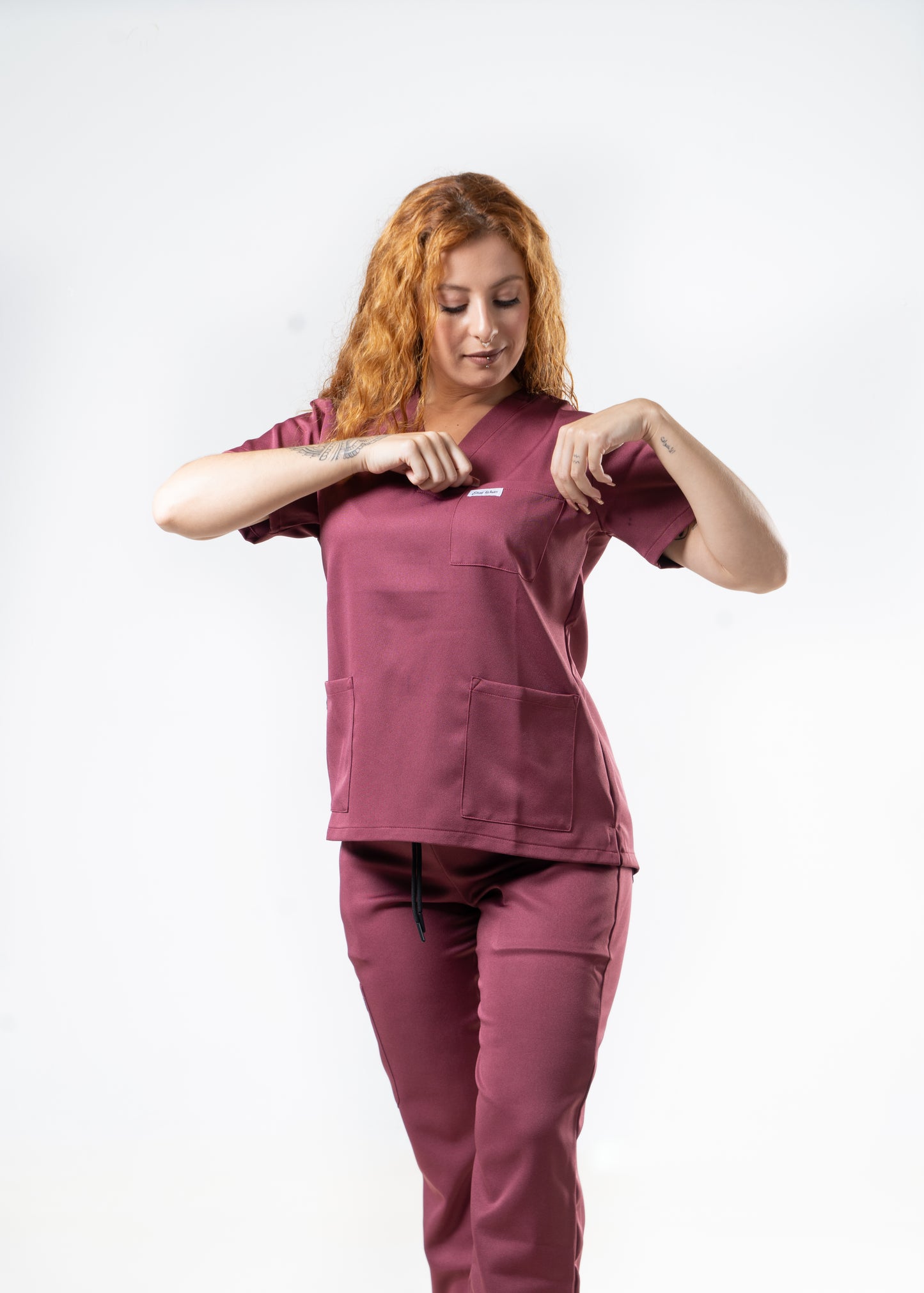 Vieux Rose Scrubs - Col V